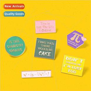 π letters brooch geometric costume jewelry English badge me