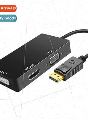 DP TO HDMI VGA DVI 3-in-1 Adapter Cable Thunderbolt Laptop V