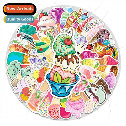 50 handbook ice cream luggage stickers creative personality
