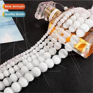 loose making white diy handmade beads stone eye cats 12MM