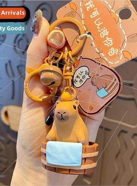 Kapi Bara keychain female cute cute resin water dolphin doll