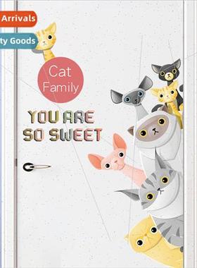 Creative personality cat background wallpaper self-adhesive