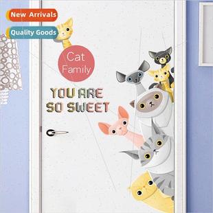 personality self cat wallpaper adhesive background Creative