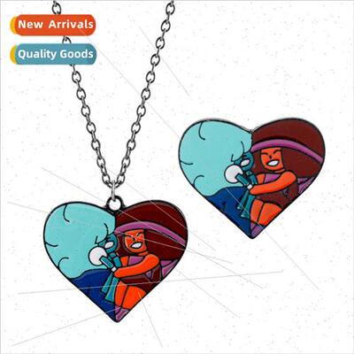 New anime surrounding Stevens universe peach heart necklace