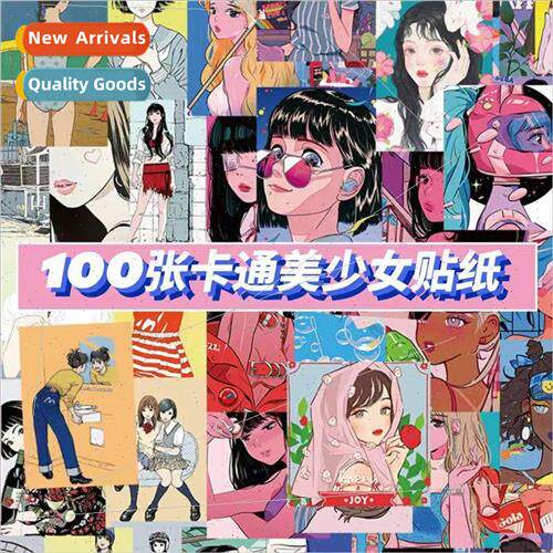 100 pieces of American girl cartoon illustration graffiti st