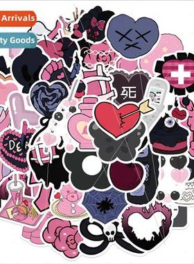 60pcs of dark girl graffiti stickers can be decorated luggag