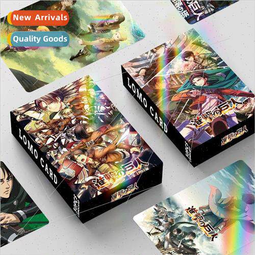 Laser Flash Cards Attack on Titan Double ded 30 Small Cards