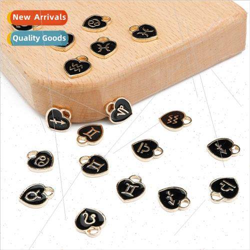 Twelve constellations alloy earrings pendant handmade diy ma