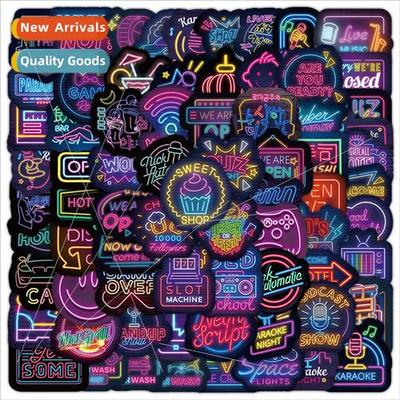 100 pcs of Harajuku  neon stickers personalized creative ste