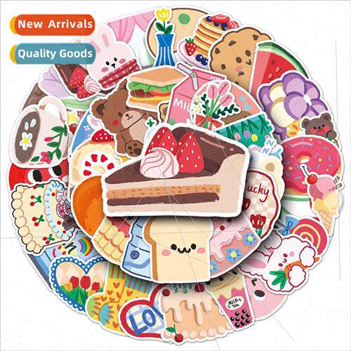 50 cartoon oil painting  childrens stickers waterproof drip