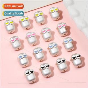 matte DIY cute beads spacer silver man yellow little alloy