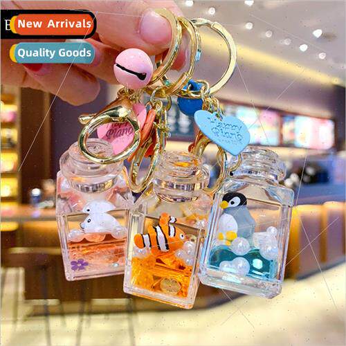 girl heart into the oil floating quicksand bottle ocean doll