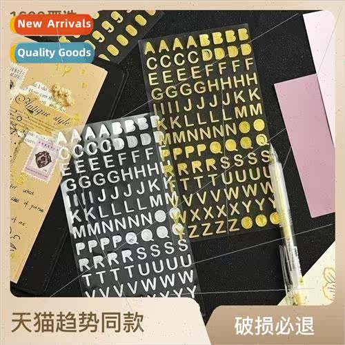 Creative stamping English numbers letters handbook stickers