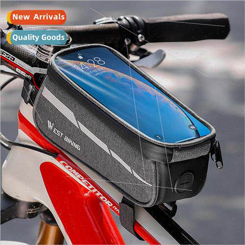 Bike bag mountain bike riding top tube bag touch screen cell