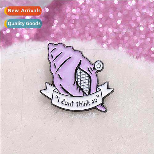 Cartoon animation brooch magical conch  English metal badges