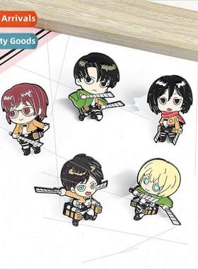 Attack on Titans  metal baking paint Q  of the brooch handso