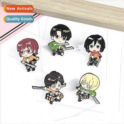 Attack on Titans  metal baking paint Q  of the brooch handso