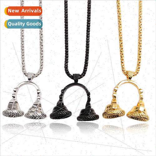 Rock  hiphop rap music headphones necklace personalized set