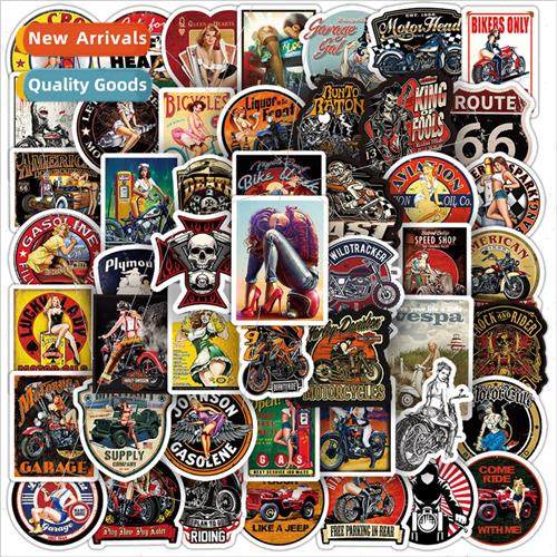100 new retro  classic car graffiti stickers helmet computer