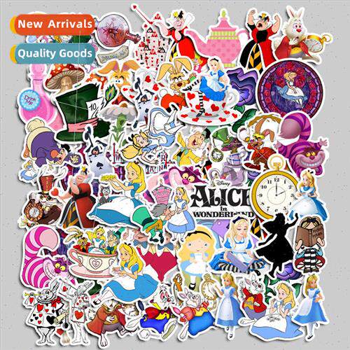 50 Alice in Wonderland A cartoon luggage stickers notebook w