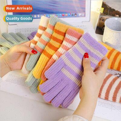 Padded warm gloves female winter double-thickness warm ridin