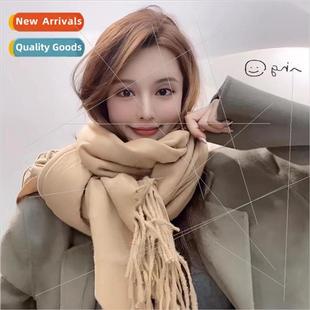 faux high autumn scarf wool womens sense level New