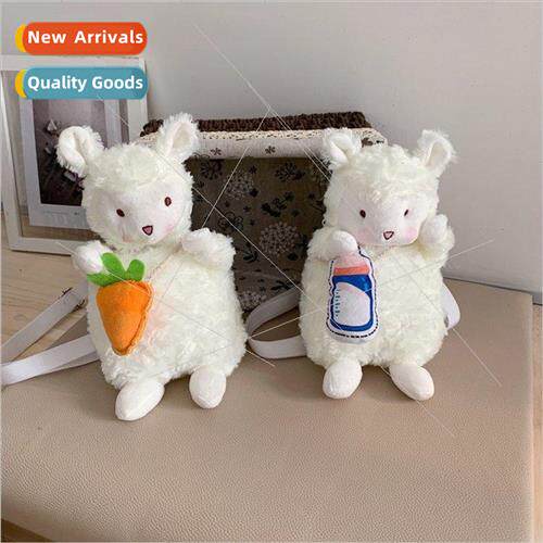 New 2022ins Plush Milk Bottle Lamb Bag Female Cartoon Cute N