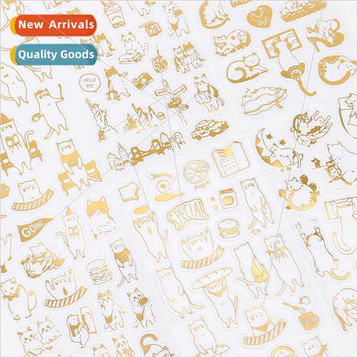 Cute stamping cartoon cat stickers DIY album handbook decora