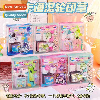 Cute DYI cartoon animal roller stamps with sealing clay stud