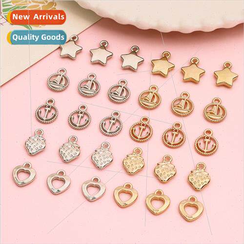 Plastic CCB love shell gold glossy pentagram pendant DIY han