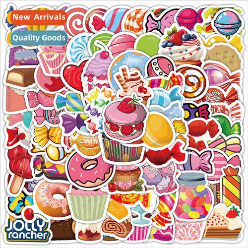 100 Candy Stickers Cute Candy Cake Decorative Drip Gel Cell