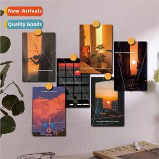 Sunset diffuse 10 romantic twilight card stickers decorative
