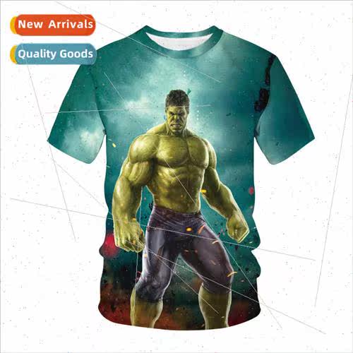 Hulk Hulk 3D digital printing men and women short-sleeved pu