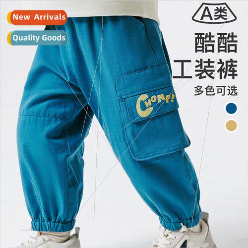 2024 spring new childrens casual pants boys cotton casual dr