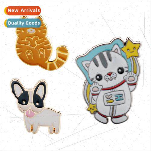 Cartoon cute puppy dog cat Garfield brooch ins personalized
