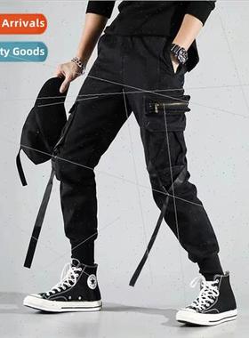 2023 spring and summer new mens Korea Slim small leg drawstr