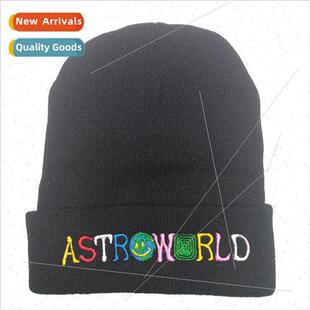 HERE Wool Hat Astroworld Knit WERE Embroidered Pullo YOU