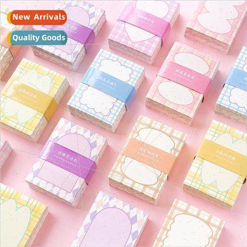 Half summer broken grid note book fresh plaid diy handbook b