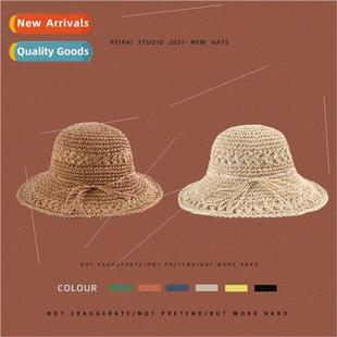 sweet outdoor sunscreen Straw vacation female outing sun hat