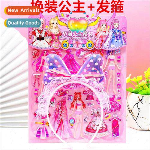 With hair bands girls cartoon three-dimensional childrens se