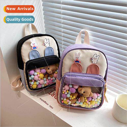 Cute parent-child small backpack new personalized transparen