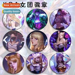 girl group pin cartoon brooch KDA Akari Anime badge