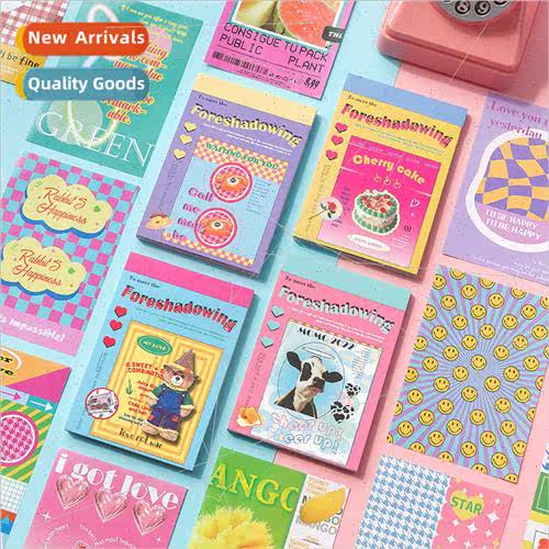 适用 meet ambidextrous material paper book head Korean retro
