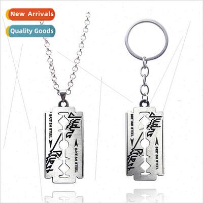 British rock band Judas Priest razor blade necklace creative