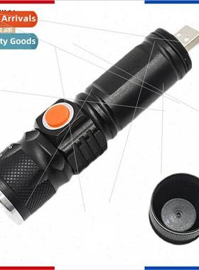 New portable compact strong light flashlight USB rechargeabl