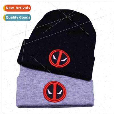 Deadpool knitted wool hat men and women embroidered hat