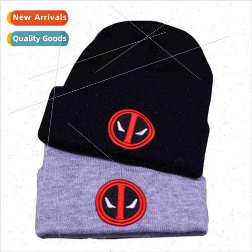 Deadpool knitted wool hat men and women embroidered hat