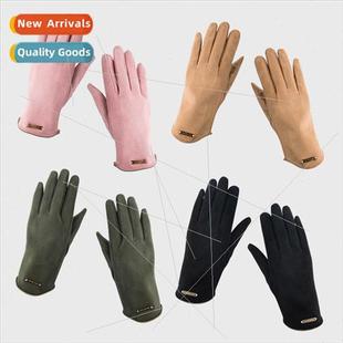 split finger fashion solid simp warm color winter New gloves