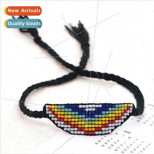 mple bohemian  Japan and  Korea rice bead weaving seven rain