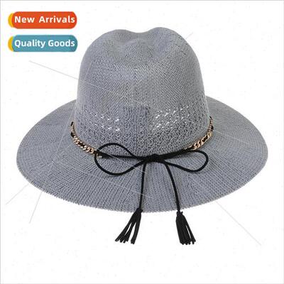 Hat mens hand-woven bowler hat sunscreen breathable outdoor